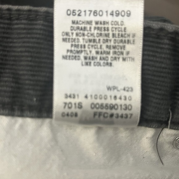 Levi's 559 Men's Black Corduroy Pants Vintage Relaxed Straight 36x30 Y2K - Picture 5 of 10